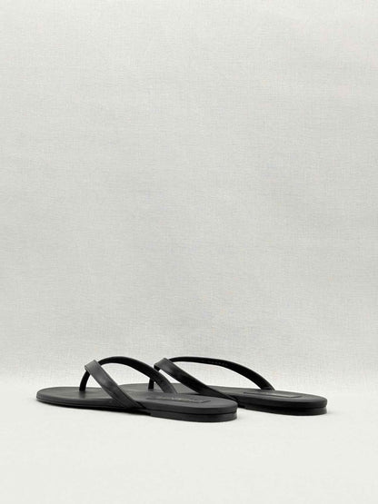 Pre - loved CHANEL Thong Black Size EU 41 Flats at Reems Closet