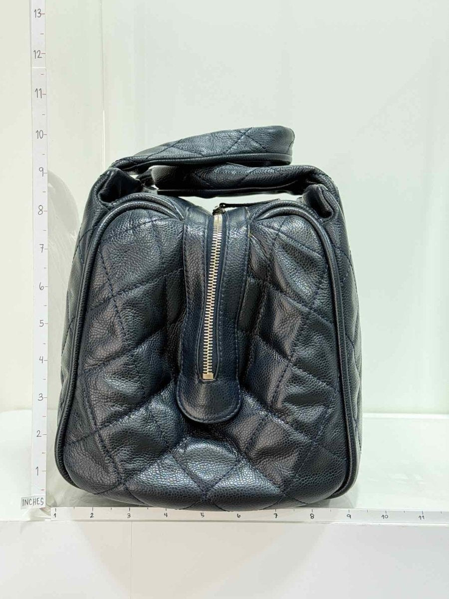 Pre - loved CHANEL Timeless Black Quilted Bowling Bag at Reems Closet