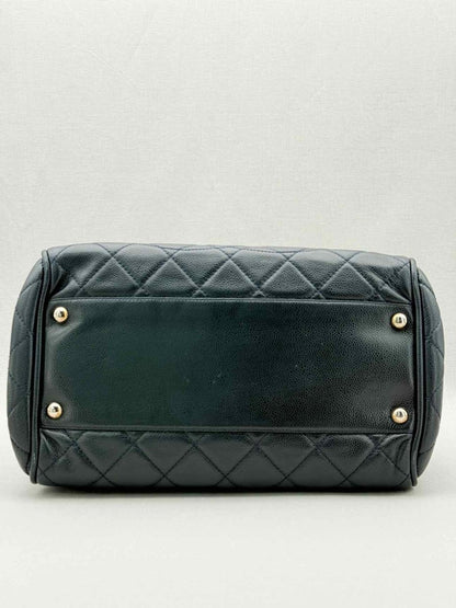 Pre - loved CHANEL Timeless Black Quilted Bowling Bag at Reems Closet