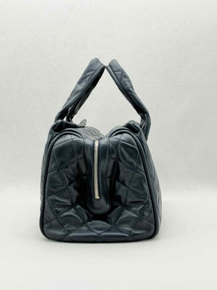 Pre - loved CHANEL Timeless Black Quilted Bowling Bag at Reems Closet