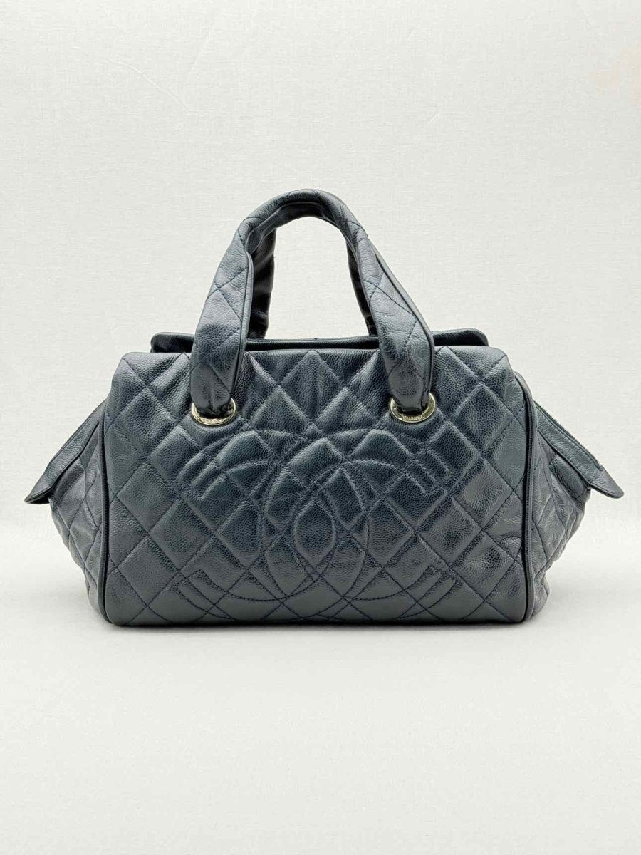 Pre - loved CHANEL Timeless Black Quilted Bowling Bag at Reems Closet