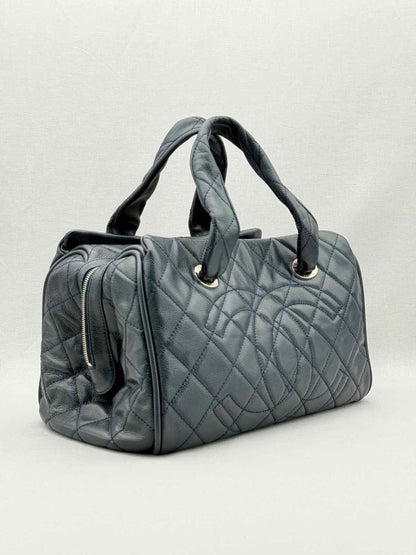 Pre - loved CHANEL Timeless Black Quilted Bowling Bag at Reems Closet