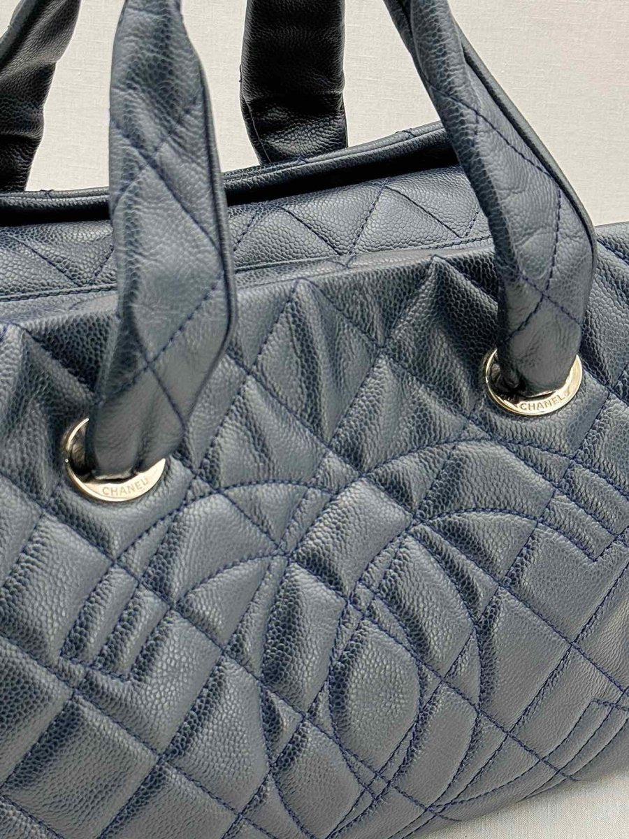Pre - loved CHANEL Timeless Black Quilted Bowling Bag at Reems Closet