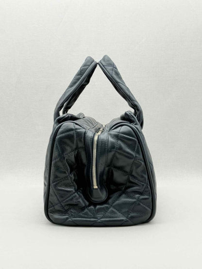 Pre - loved CHANEL Timeless Black Quilted Bowling Bag at Reems Closet