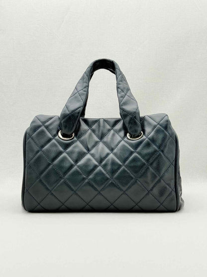 Pre - loved CHANEL Timeless Black Quilted Bowling Bag at Reems Closet