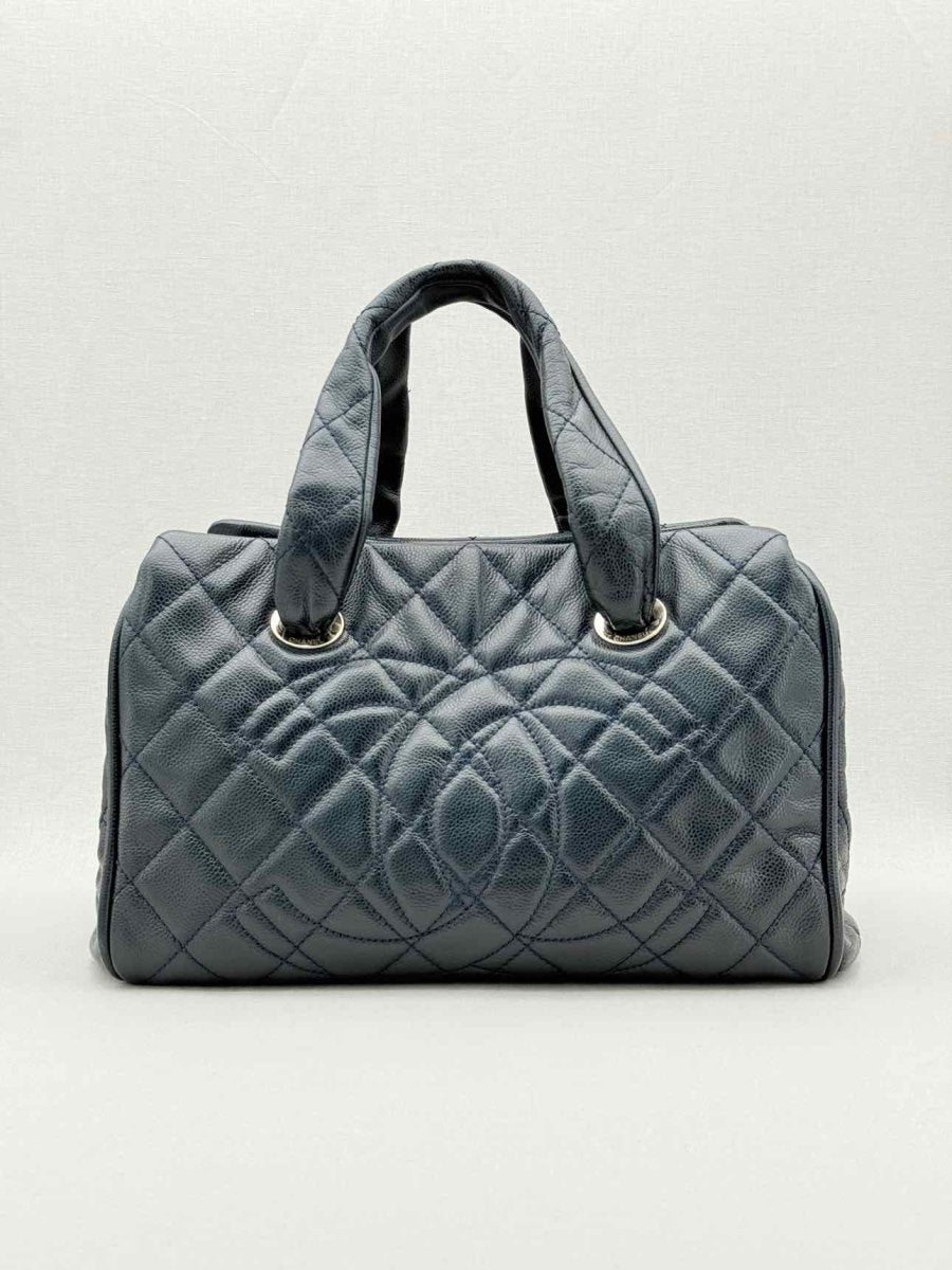 Pre - loved CHANEL Timeless Black Quilted Bowling Bag at Reems Closet