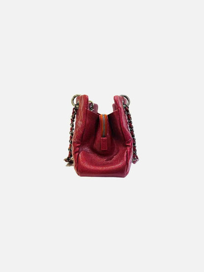 Pre - loved CHANEL Tote Burgundy Quilted Tote Bag at Reems Closet