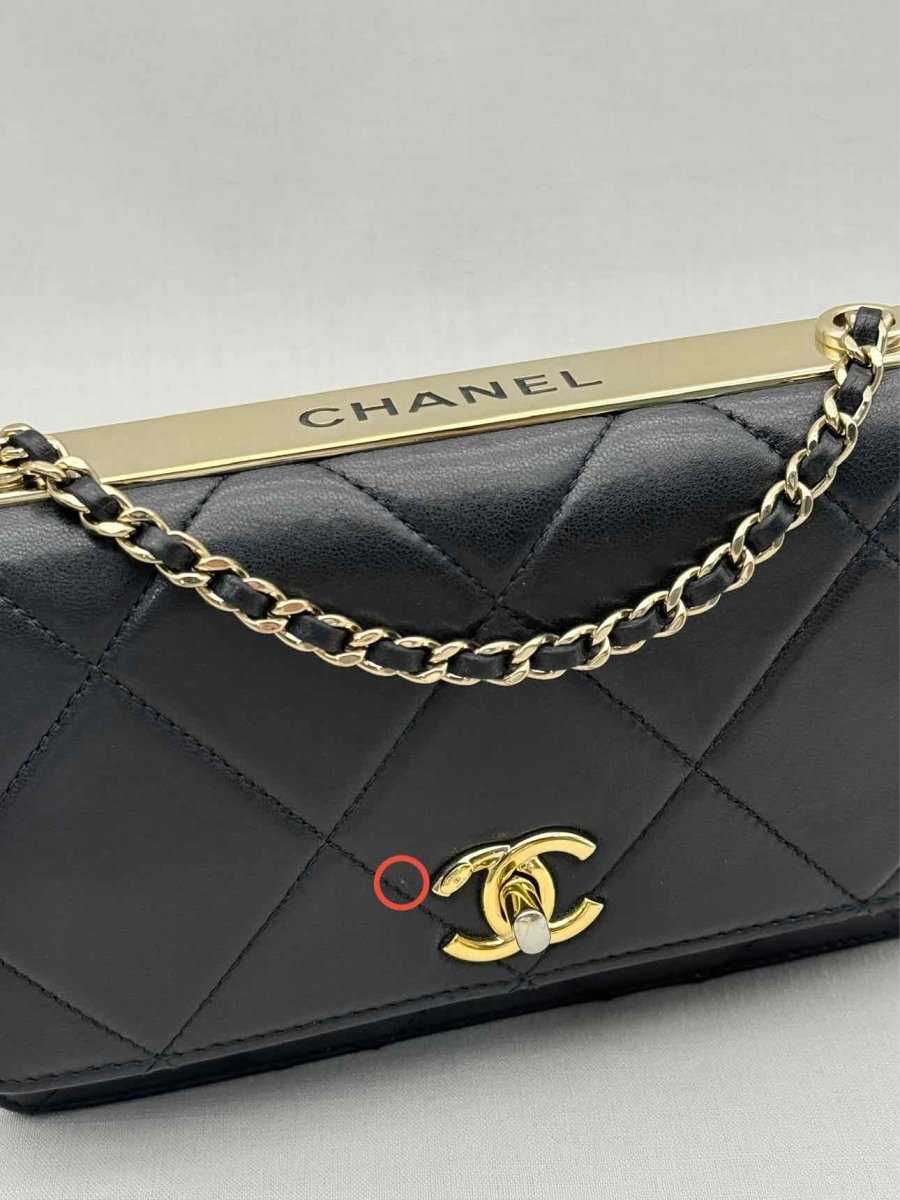 Pre-loved CHANEL Trendy CC WOC Black Quilted Shoulder Bag at Reems Closet