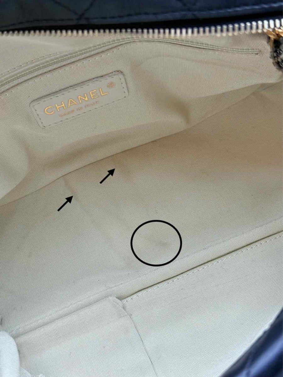 Pre - loved CHANEL Tweedy Bowler Black Quilted Shoulder Bag at Reems Closet