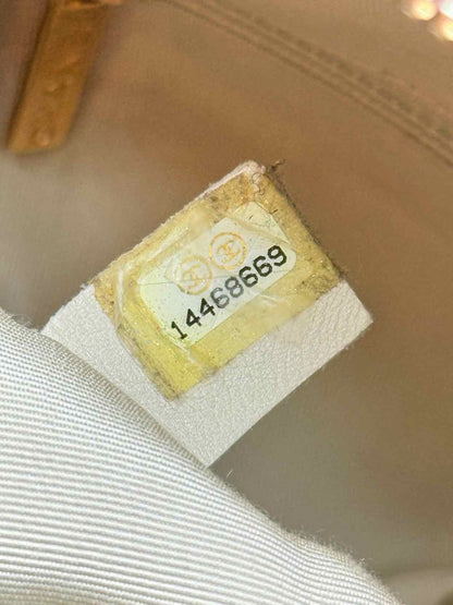 Pre - loved CHANEL Tweedy Bowler Black Quilted Shoulder Bag at Reems Closet