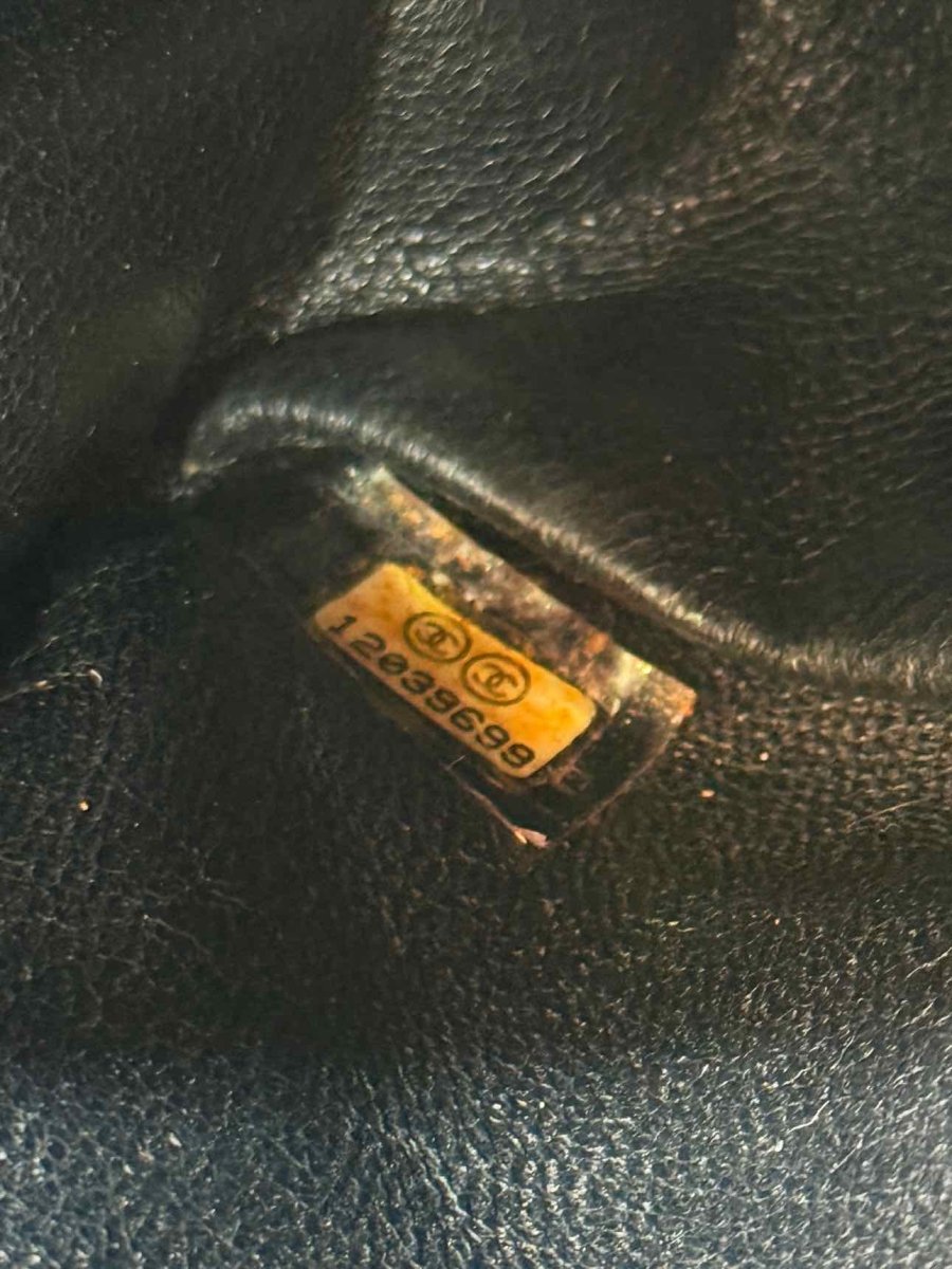 Pre - loved CHANEL Vintage 2.55 Size Maxi Quilted Midnight Blue Leather Shoulder Bag at Reems Closet