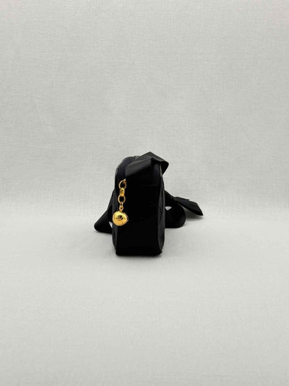 Pre - loved CHANEL Vintage Black Woven Shoulder Bag at Reems Closet