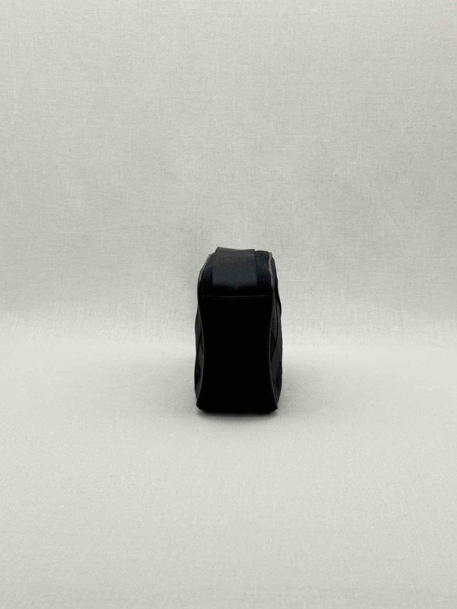 Pre - loved CHANEL Vintage Black Woven Shoulder Bag at Reems Closet