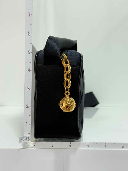 Pre - loved CHANEL Vintage Black Woven Shoulder Bag at Reems Closet