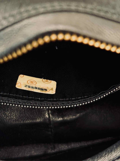 Pre - loved CHANEL Vintage Black Woven Shoulder Bag at Reems Closet