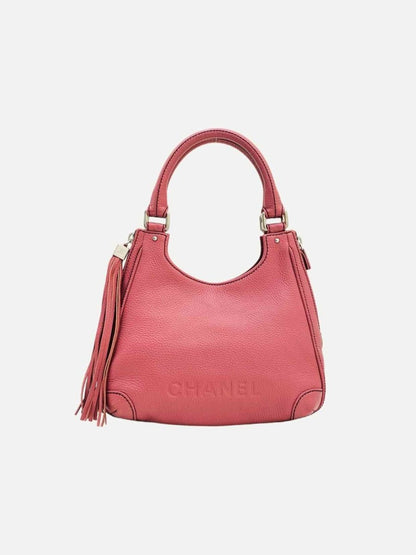 Pre - loved CHANEL Vintage Pink Tassel Shoulder Bag at Reems Closet