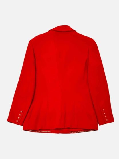 Pre - loved CHANEL Vintage Red Jacket at Reems Closet