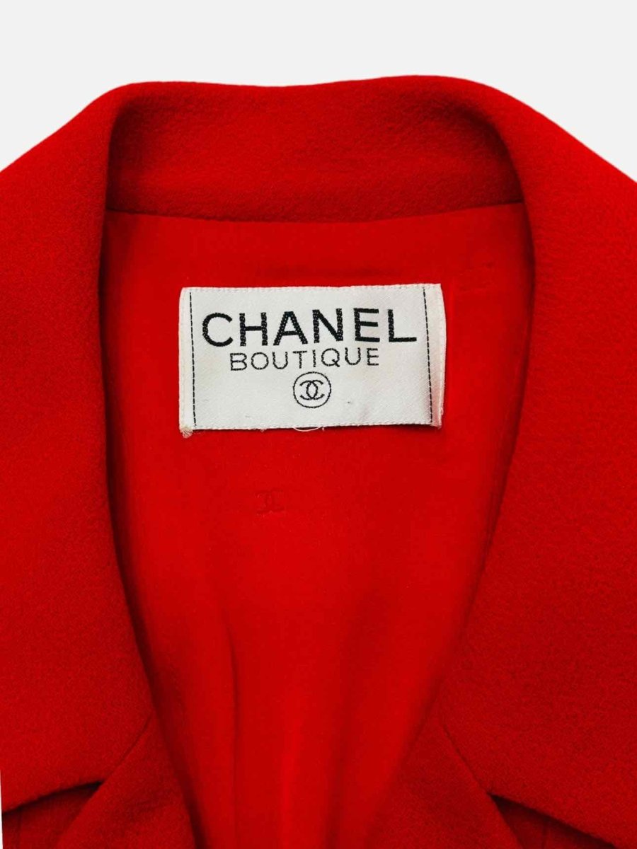 Pre - loved CHANEL Vintage Red Jacket at Reems Closet