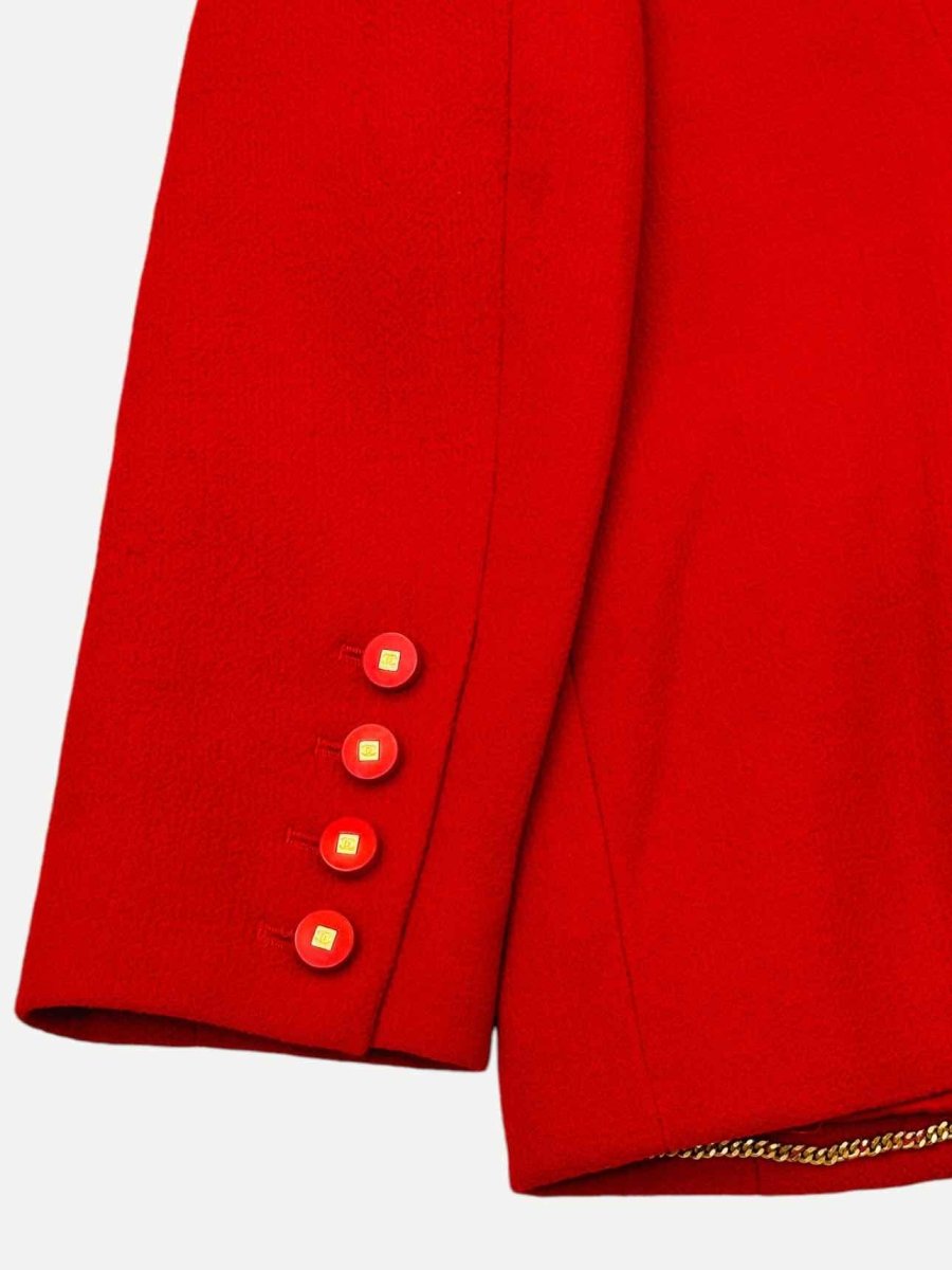 Pre - loved CHANEL Vintage Red Jacket at Reems Closet