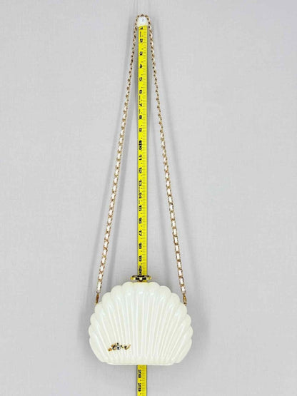 Pre - loved CHANEL VIP Limited Edition White Clutch at Reems Closet