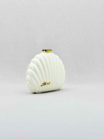 Pre - loved CHANEL VIP Limited Edition White Clutch at Reems Closet