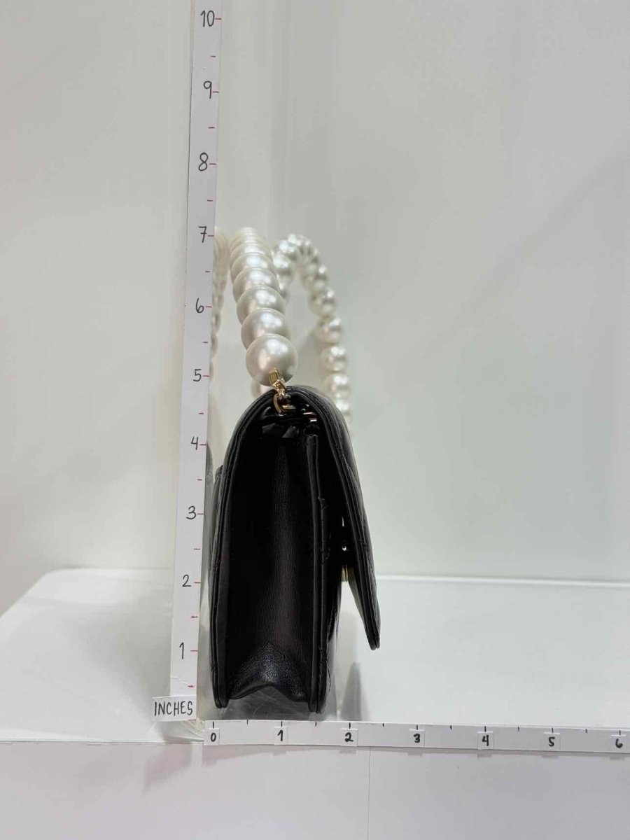 Pre - loved CHANEL Wallet on Chain Black Shoulder Bag at Reems Closet