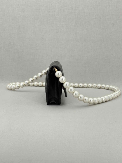 Pre - loved CHANEL Wallet on Chain Black Shoulder Bag at Reems Closet