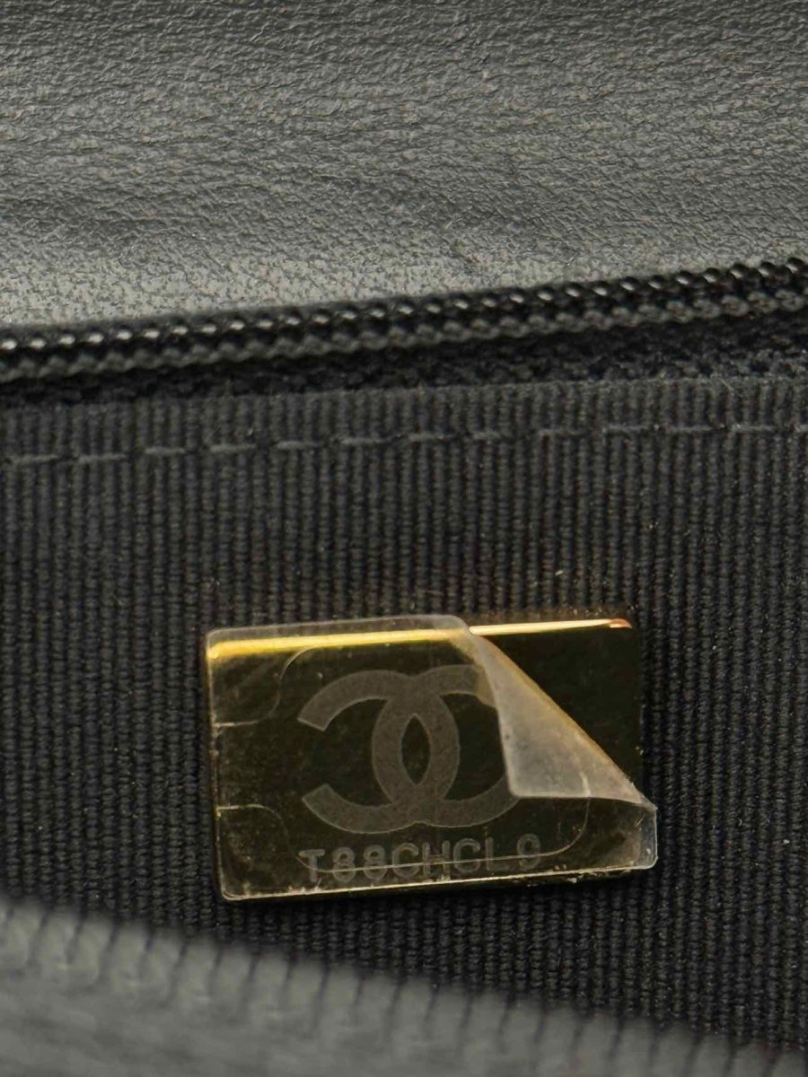 Pre - loved CHANEL Wallet on Chain Black Shoulder Bag at Reems Closet