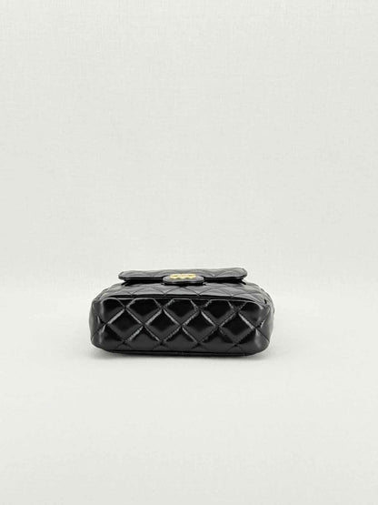 Pre - loved CHANEL Wavy CC Hobo Black Quilted Shoulder Bag at Reems Closet