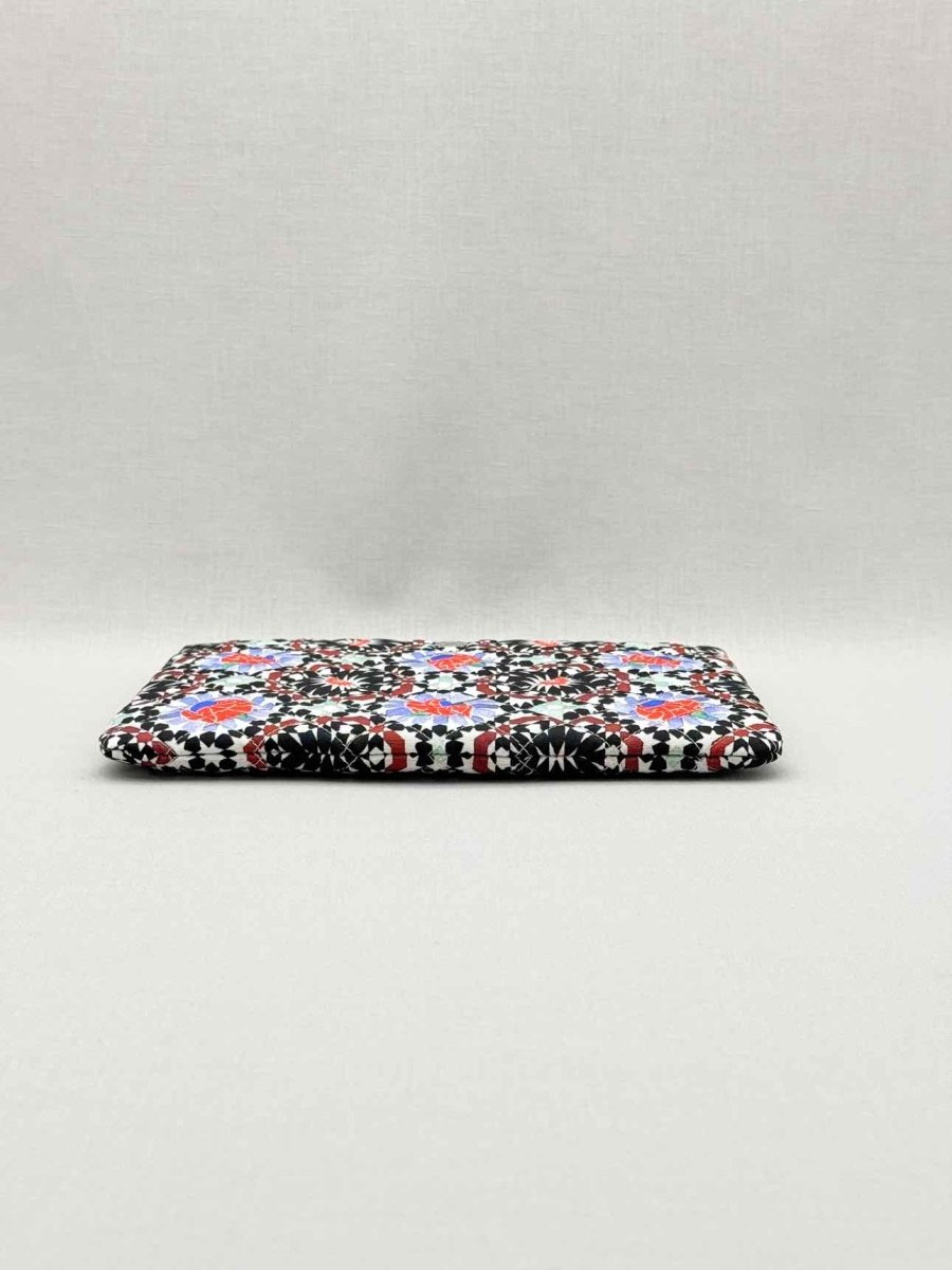 Pre-loved CHANEL White Multicolor Floral Print Pouch at Reems Closet