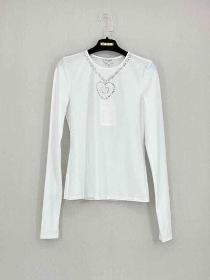 Pre - loved CHANEL White Size US 2 Top at Reems Closet