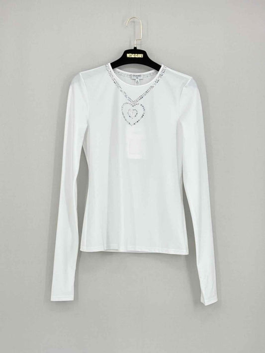 Pre - loved CHANEL White Size US 2 Top at Reems Closet