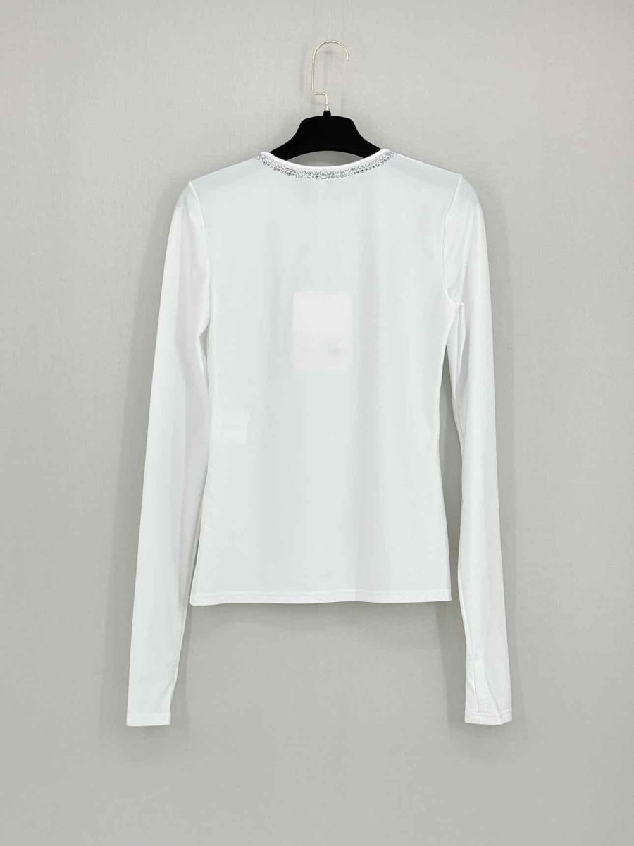 Pre - loved CHANEL White Size US 2 Top at Reems Closet