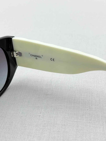 Pre - loved CHANEL White Sunglasses at Reems Closet