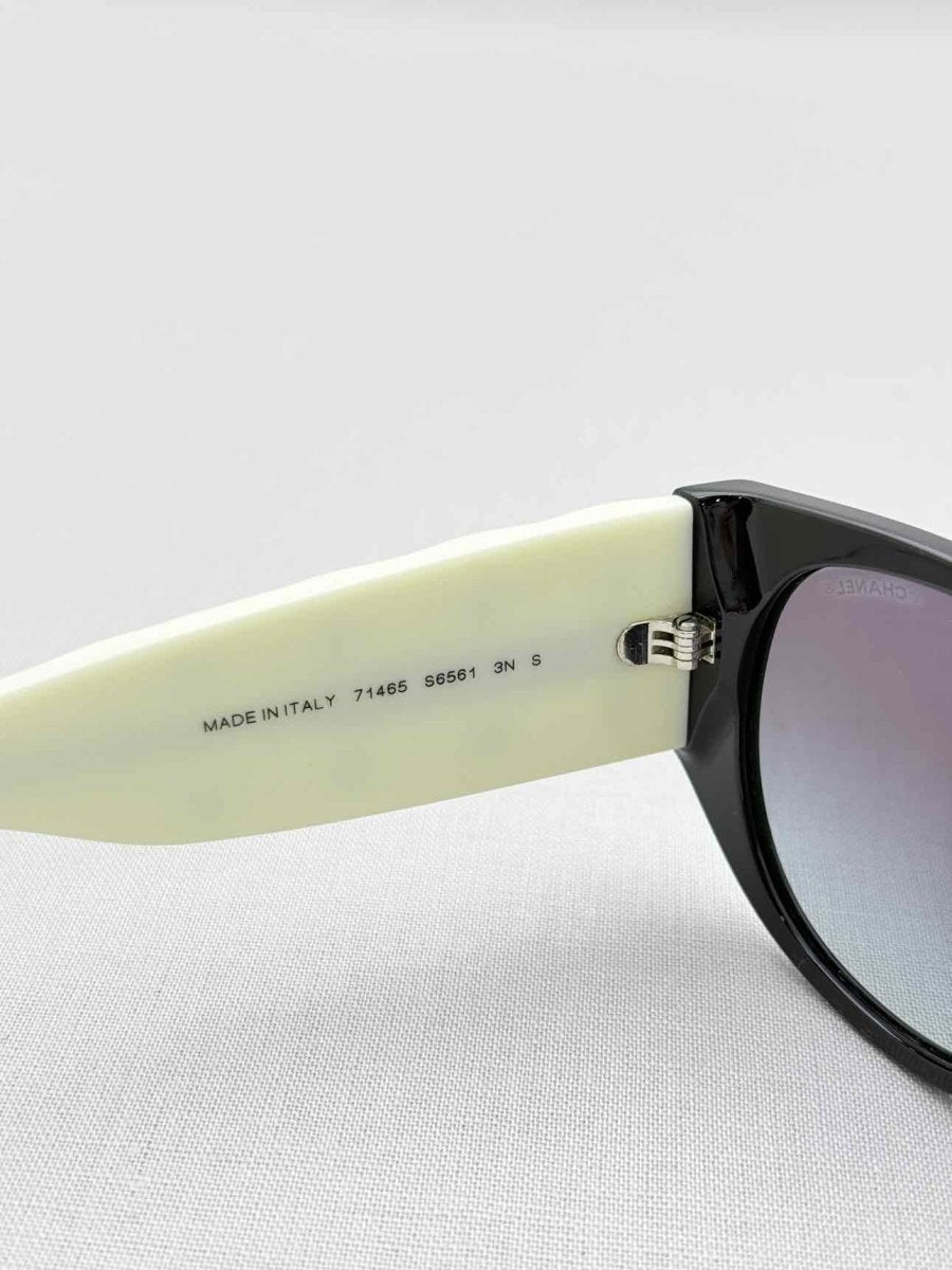 Pre - loved CHANEL White Sunglasses at Reems Closet