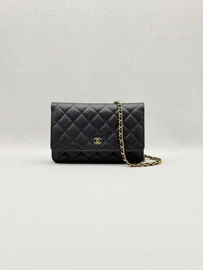 Pre-loved CHANEL WOC Black Quilted Shoulder Bag at Reems Closet