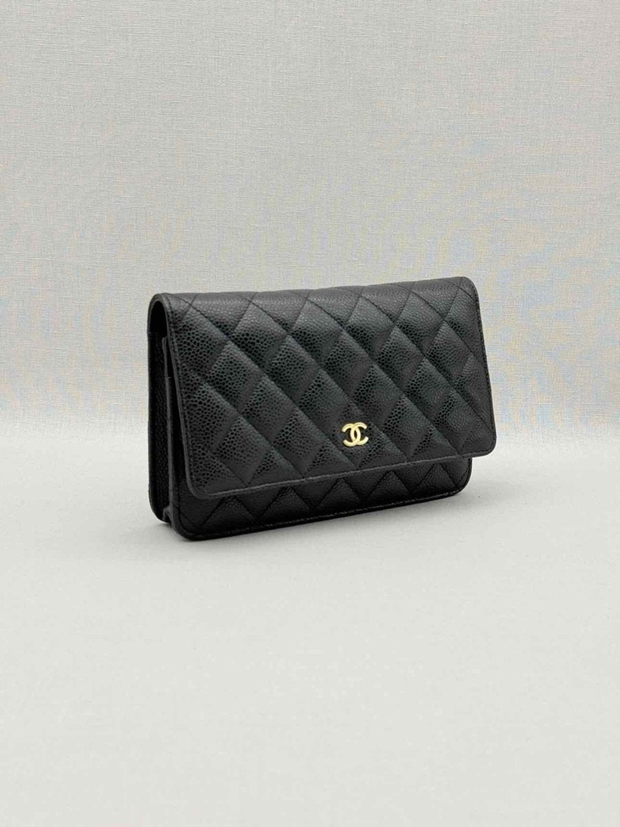 Pre-loved CHANEL WOC Black Quilted Shoulder Bag at Reems Closet