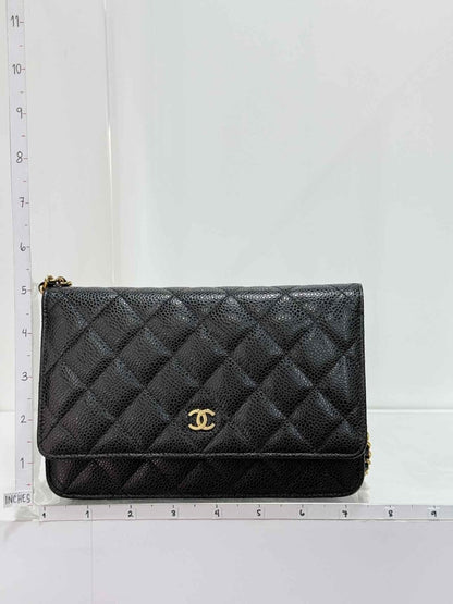 Pre-loved CHANEL WOC Black Quilted Shoulder Bag at Reems Closet