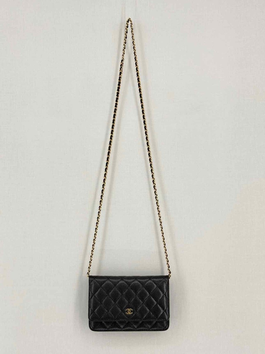 Pre-loved CHANEL WOC Black Quilted Shoulder Bag at Reems Closet