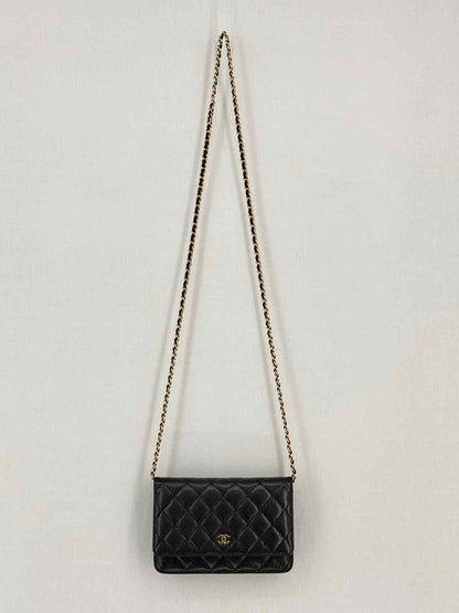 Pre-loved CHANEL WOC Black Quilted Shoulder Bag at Reems Closet