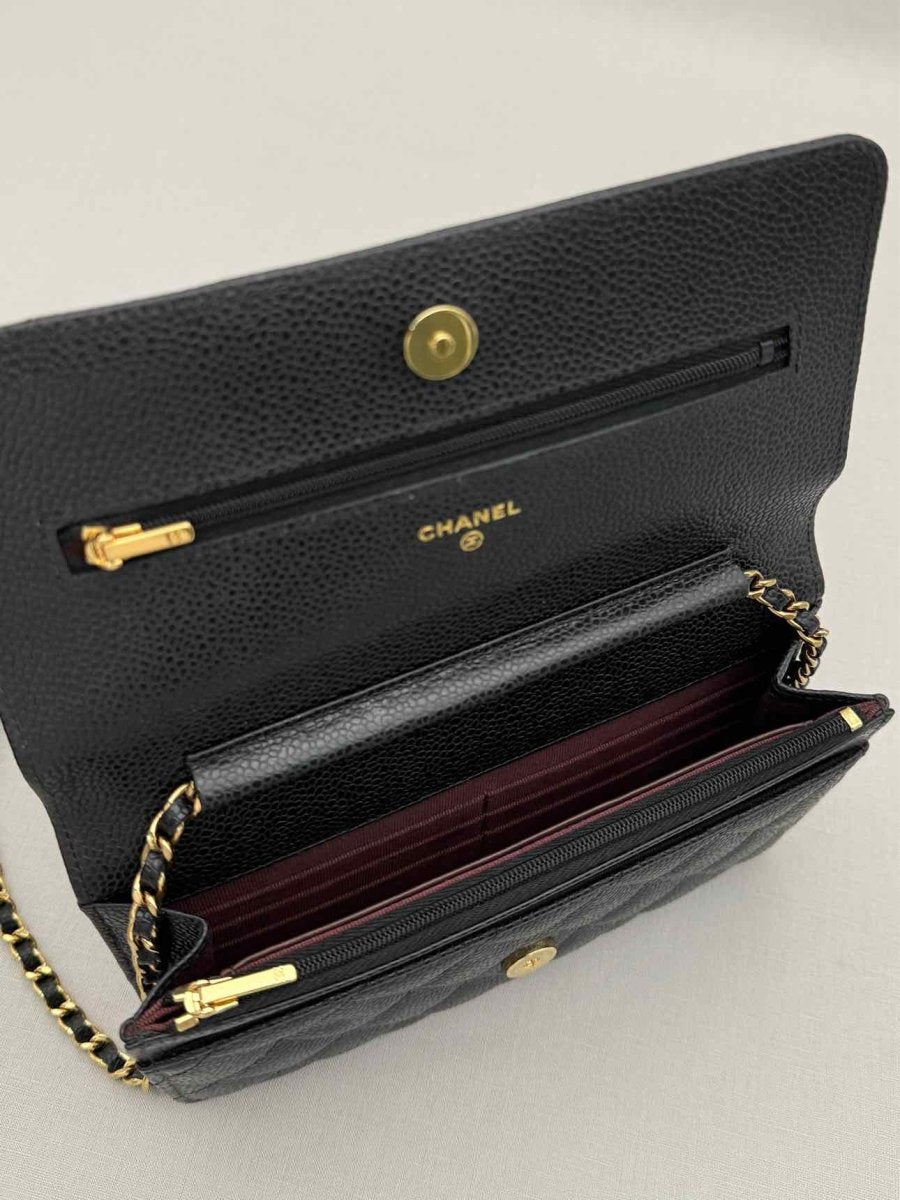 Pre-loved CHANEL WOC Black Quilted Shoulder Bag at Reems Closet