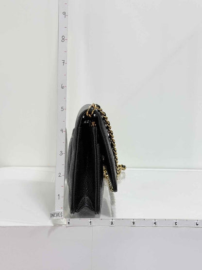 Pre-loved CHANEL WOC Black Quilted Shoulder Bag at Reems Closet