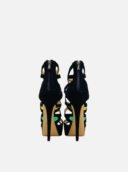 Pre-loved CHARLOTTE OLYMPIA Black w/ Multicolor Heeled Shoes from Reems Closet