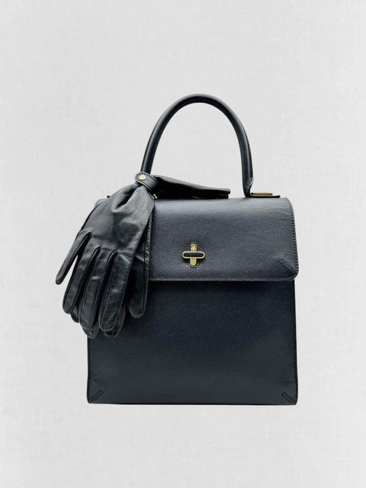 Pre - loved CHARLOTTE OLYMPIA Bogart Black Top Handle at Reems Closet