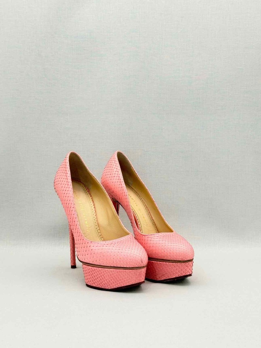 Pre-loved CHARLOTTE OLYMPIA Dolly Pink Size EU 37.5 Pumps at Reems Closet