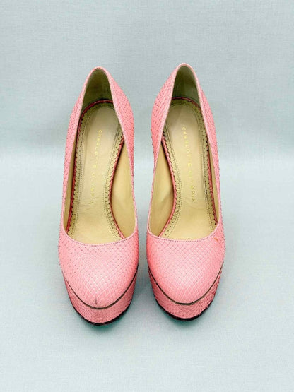 Pre-loved CHARLOTTE OLYMPIA Dolly Pink Size EU 37.5 Pumps at Reems Closet