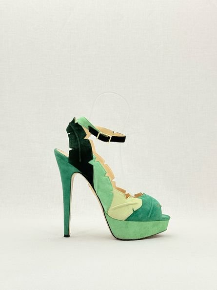 Pre - loved CHARLOTTE OLYMPIA Green Size EU 40 Heeled Sandals at Reems Closet