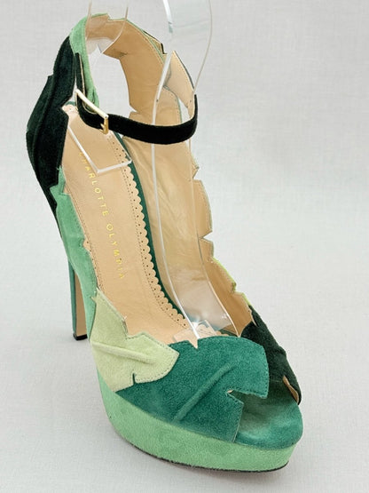 Pre - loved CHARLOTTE OLYMPIA Green Size EU 40 Heeled Sandals at Reems Closet