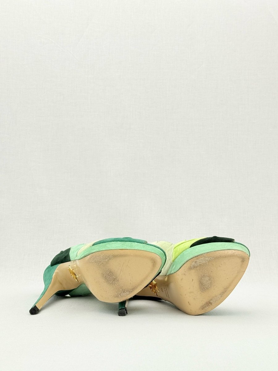 Pre - loved CHARLOTTE OLYMPIA Green Size EU 40 Heeled Sandals at Reems Closet