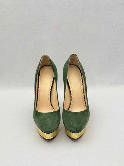 Pre-loved CHARLOTTE OLYMPIA Khaki Size EU 37 Pumps at Reems Closet